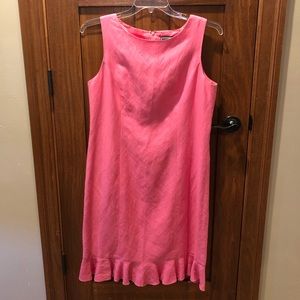 Pink sleeveless sheath dress, size 12